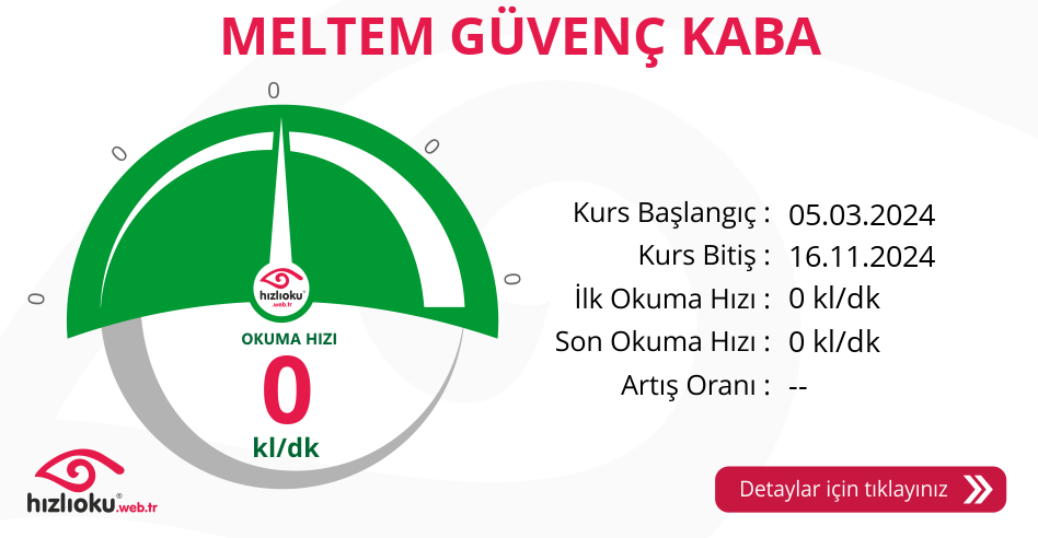 Hızlı Okuma Kursu - MELTEM GÜVENÇ KABA