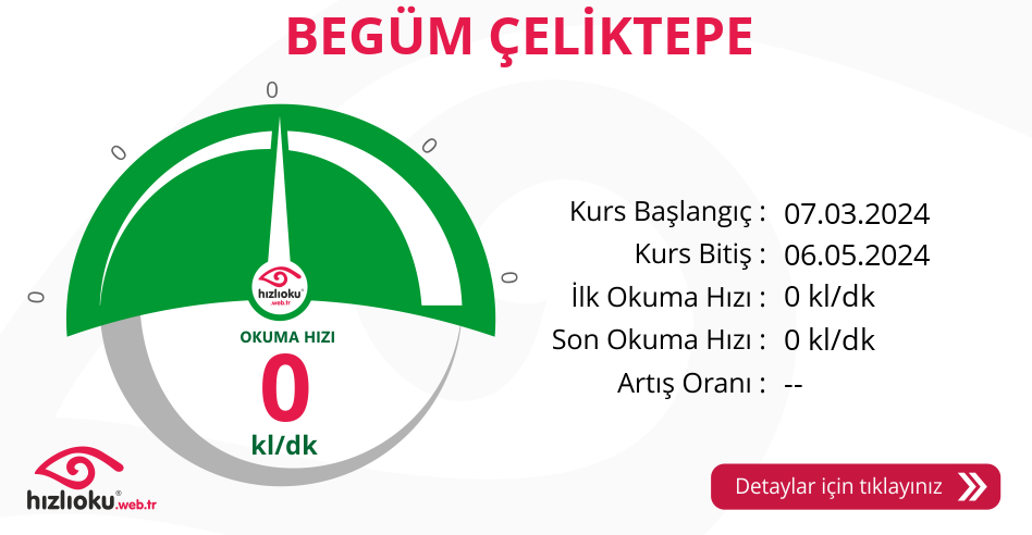 Hızlı Okuma Kursu - BEGÜM ÇELİKTEPE